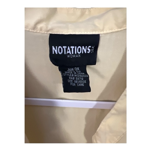 Notations Silk Women’s Button Down 3/4 Sleeve Bundle of Two Orange/Yellow 3xl KD - Picture 7 of 8